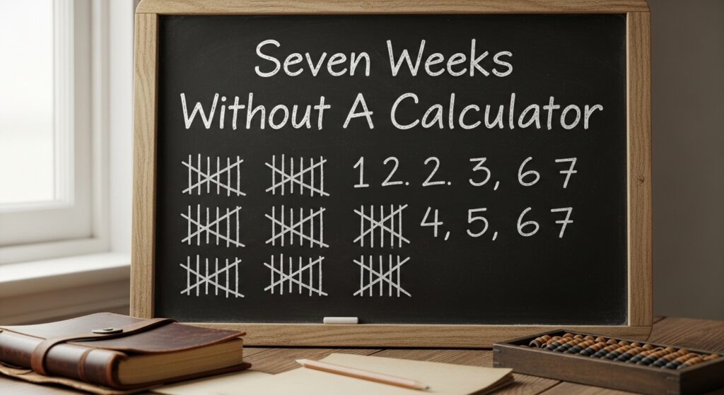 Seven Weeks Without A Calculator