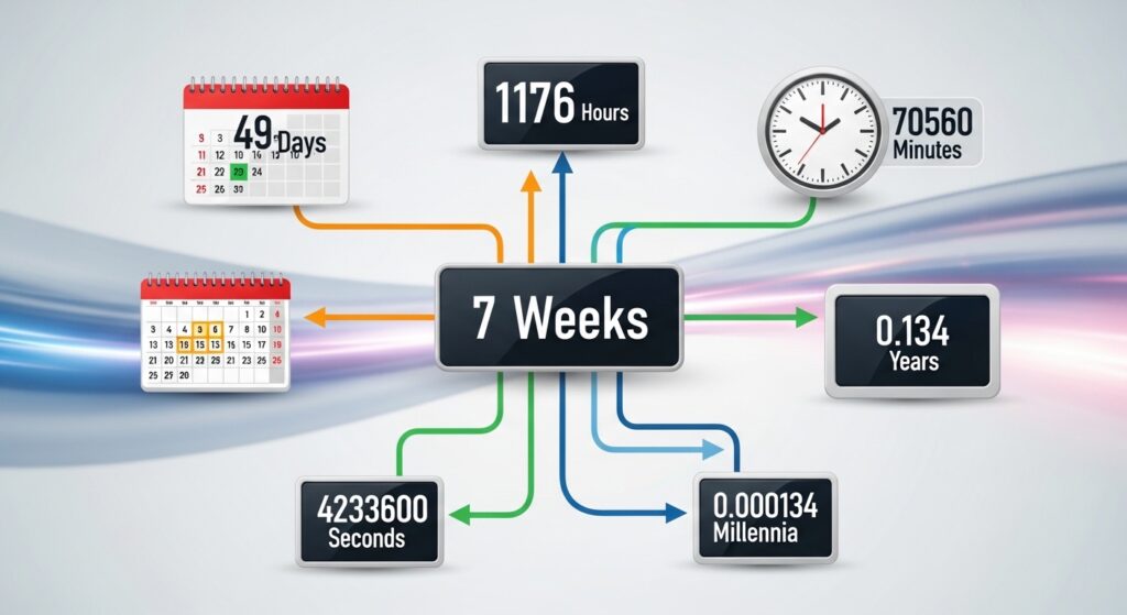 Seven Weeks In Different Time Measurements