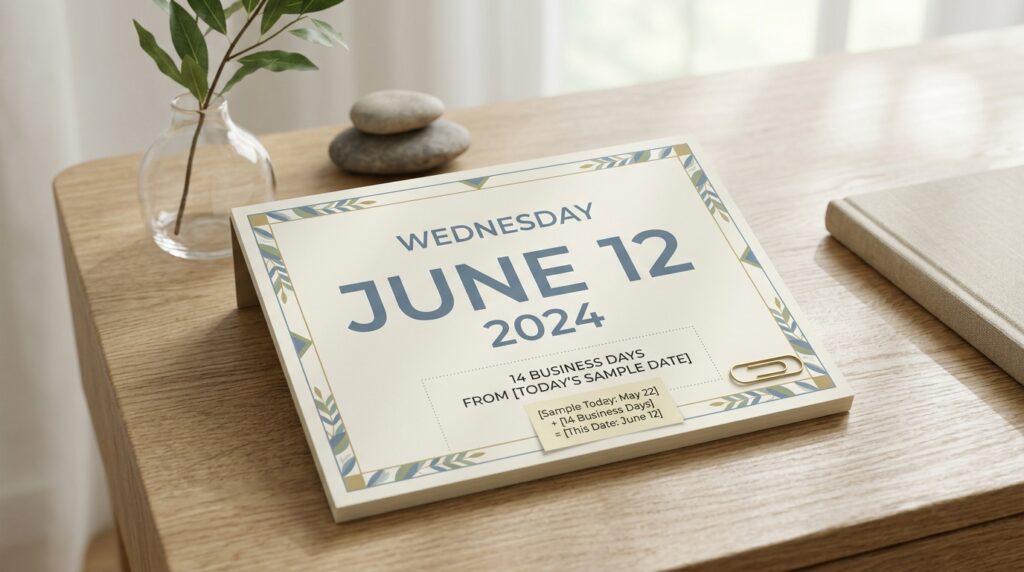 What Date Is 14 Business Days From Today?